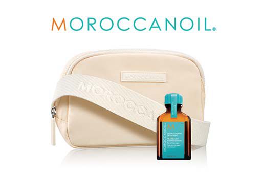 Receive a Hair treatment oil 15ml + a Crossbody Bag with purchase of Moroccanoil items JPY 10,000 or more.